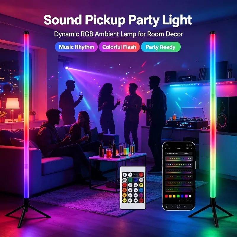Esports In Gaming - 2PCS Lampu Lantai RGB 120CM, Lampu