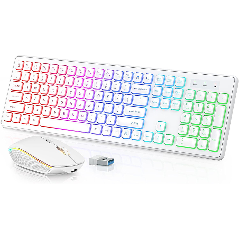 Esports Wireless Gaming Mouse - Keyboard dan Mouse Nirkabel dengan Lampu