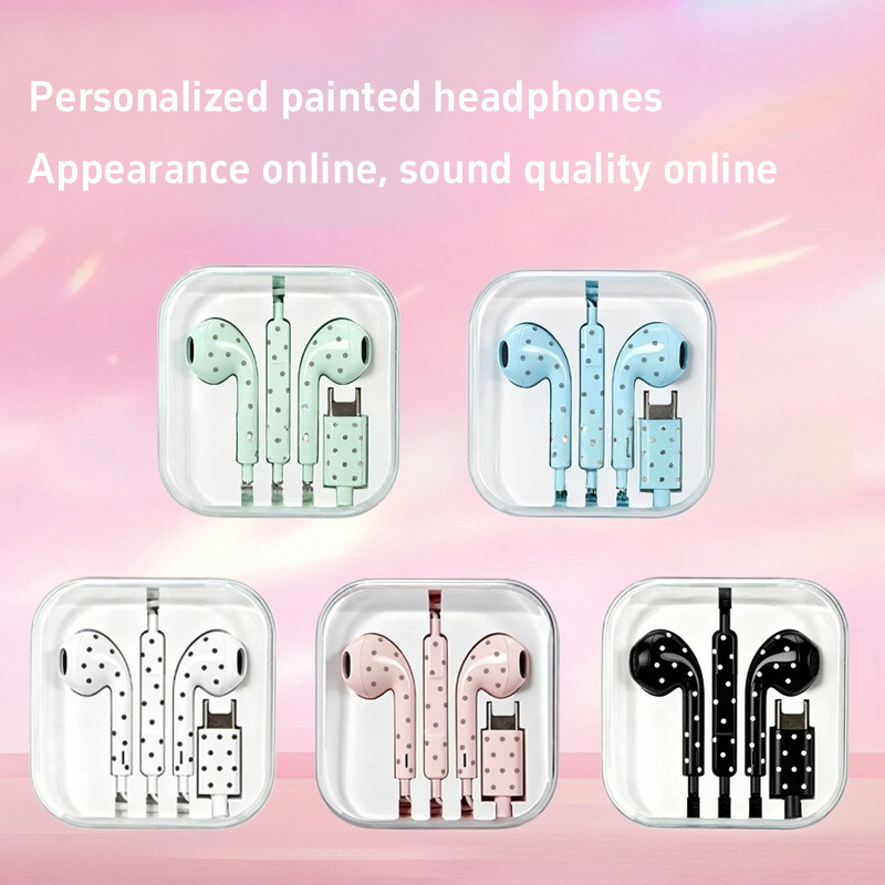 Earphone Tipe C Polka-dot Bint - Esports Gaming Earbuds ulasan dan harga